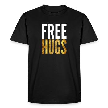 Câlins gratuits - T-shirt Premium bio Homme - noir - Devant - Nico (187cm)