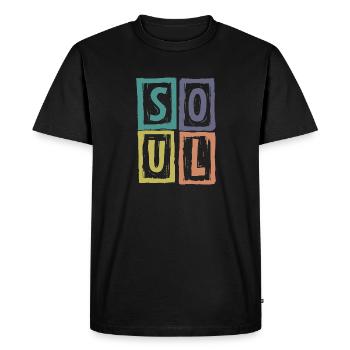 Âme - T-shirt Premium bio Homme - noir - Devant - Nico (187cm)