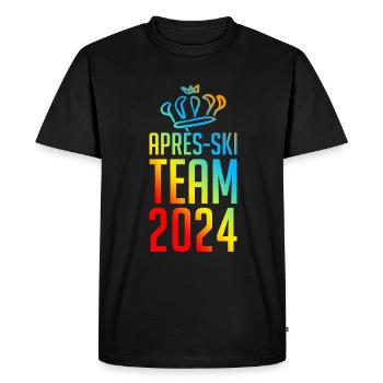 Après-ski 2024 Coloré - T-shirt Premium bio Homme - noir - Devant - Nico (187cm)