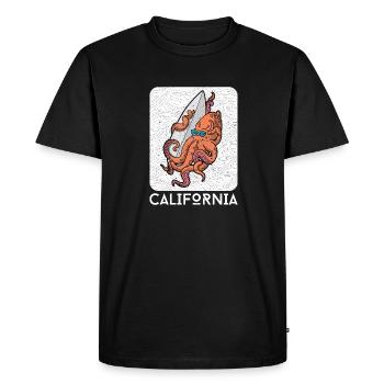 Ocean Octopus Octopus Water Sports Holiday Travel - Men's Premium Organic T-Shirt - black - Front - Nico (187cm)