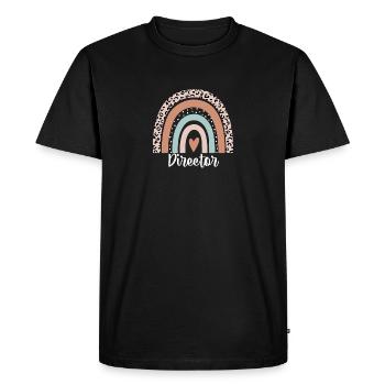 Réalisateur Rainbow Leopard Réalisateur drôle - T-shirt Premium bio Homme - noir - Devant - Nico (187cm)