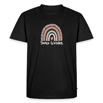 Game Warden Rainbow Leopard Funny Game Warden - Men's Premium Organic T-Shirt - black - Front - Nico (187cm)