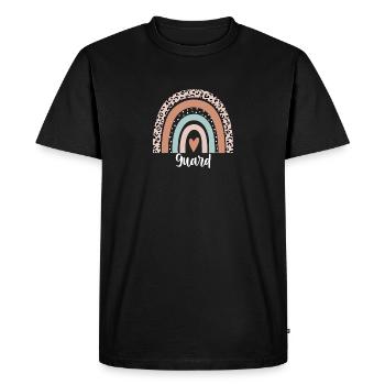 Garde arc-en-ciel léopard drôle garde appréciation - T-shirt Premium bio Homme - noir - Devant - Nico (187cm)