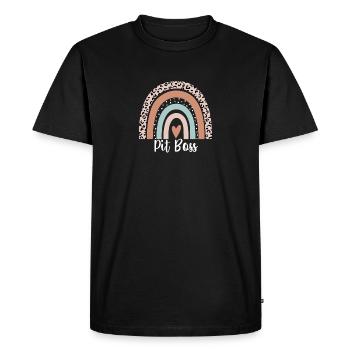 Pit Rainbow Leopard Funny Pit Appreciation - Men's Premium Organic T-Shirt - black - Front - Nico (187cm)
