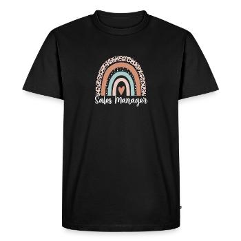 Sales Manager Rainbow Leopard Funny Sales Manager - Men's Premium Organic T-Shirt - black - Front - Nico (187cm)