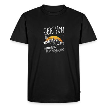 Saalbach-Hinterglemm Ski Snowboard Autriche - T-shirt Premium bio Homme - noir - Devant - Nico (187cm)