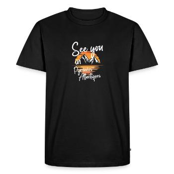 Pyrénées-Atlantiques France Ski - T-shirt Premium bio Homme - noir - Devant - Nico (187cm)