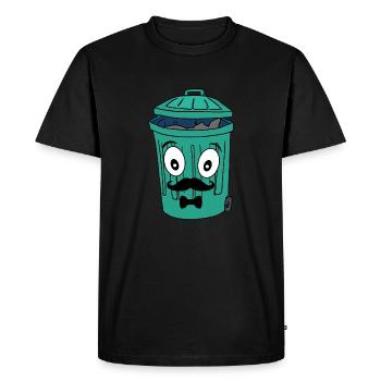 Elegante Mülltonne - Männer Premium Bio T-Shirt - Schwarz - Vorne - Nico (187cm)