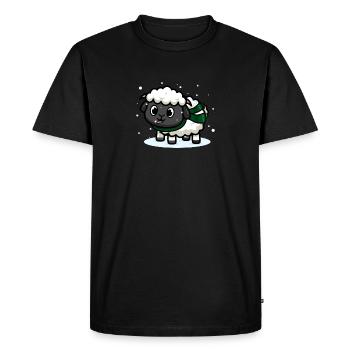 Moutons d’hiver - T-shirt Premium bio Homme - noir - Devant - Nico (187cm)
