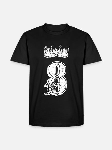 8 Number crown - Men's Premium Organic T-Shirt - black