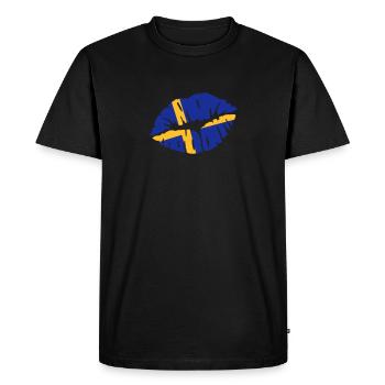 Suède - T-shirt Premium bio Homme - noir - Devant - Nico (187cm)