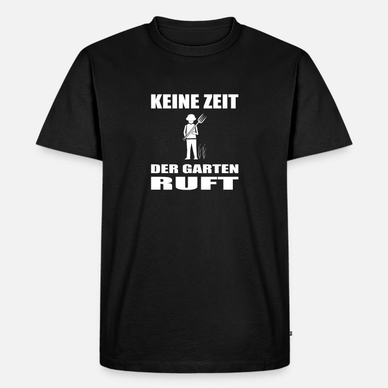 Garten - Männer Premium Bio T-Shirt - Schwarz