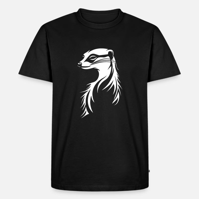 Erdmännchen - Männer Premium Bio T-Shirt - Schwarz