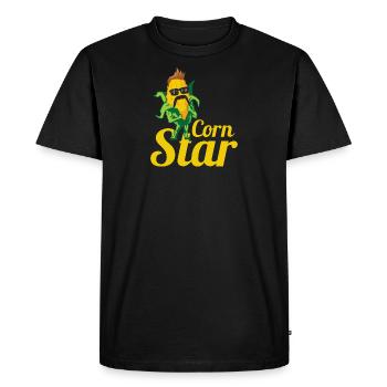 Corn Star Corn Cob Gift for Farmers The Corn - Men's Premium Organic T-Shirt - black - Front - Nico (187cm)