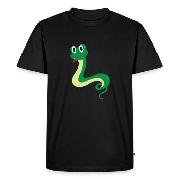 line - Men's Premium Organic T-Shirt - black - Front - Nico (187cm)