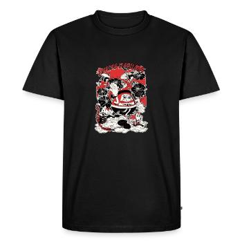 Daruma Running - Men's Premium Organic T-Shirt - black - Front - Nico (187cm)