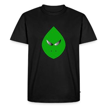 Green alien - Men's Premium Organic T-Shirt - black - Front - Nico (187cm)