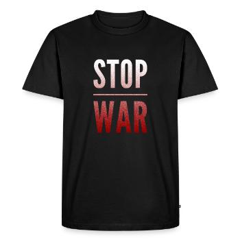 Stop War - Men's Premium Organic T-Shirt - black - Front - Nico (187cm)