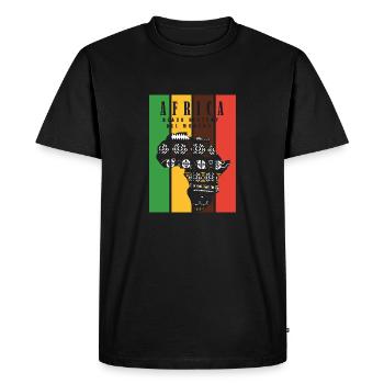 African Black History Month - T-shirt Premium bio Homme - noir - Devant - Nico (187cm)