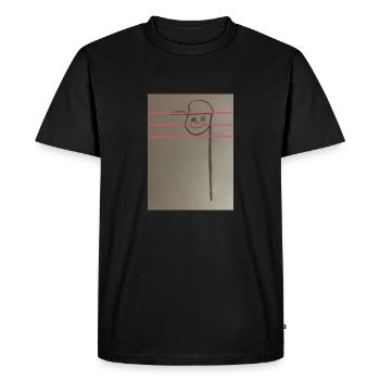 La note - T-shirt Premium bio Homme - noir - Devant - Nico (187cm)