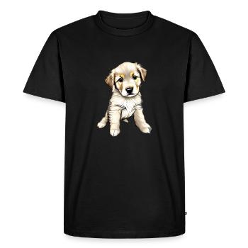 Golden Retriever Chien Chiot Chien Propriétaire Chiens - T-shirt Premium bio Homme - noir - Devant - Nico (187cm)