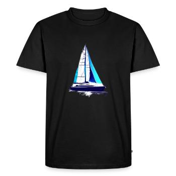 voilier voilier voilier voilier voilier voilier - T-shirt Premium bio Homme - noir - Devant - Nico (187cm)
