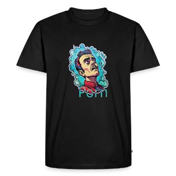 porno quoi - T-shirt Premium bio Homme - noir - Devant - Nico (187cm)