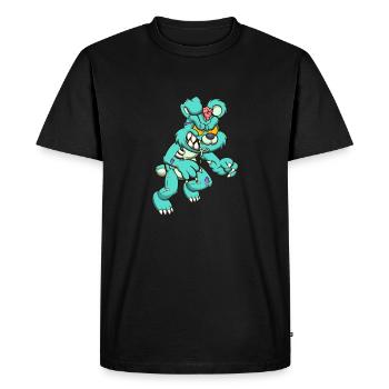 Zombie Teddy Bear - Men's Premium Organic T-Shirt - black - Front - Nico (187cm)