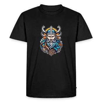 Viking Odin Thor Valhalla - Men's Premium Organic T-Shirt - black - Front - Nico (187cm)