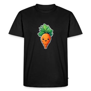 Carrot Carrot Kawai - Men's Premium Organic T-Shirt - black - Front - Nico (187cm)