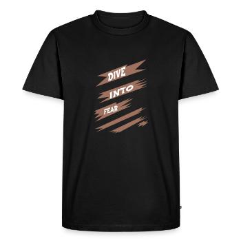 Fun Inner Courage Courage Mindset - Men's Premium Organic T-Shirt - black - Front - Nico (187cm)