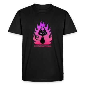 Chat Noir Enchanté - T-shirt Premium bio Homme - noir - Devant - Nico (187cm)