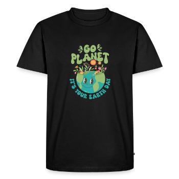 Go Planet C’est votre Jour de la Terre Planète Environnemental - T-shirt Premium bio Homme - noir - Devant - Nico (187cm)