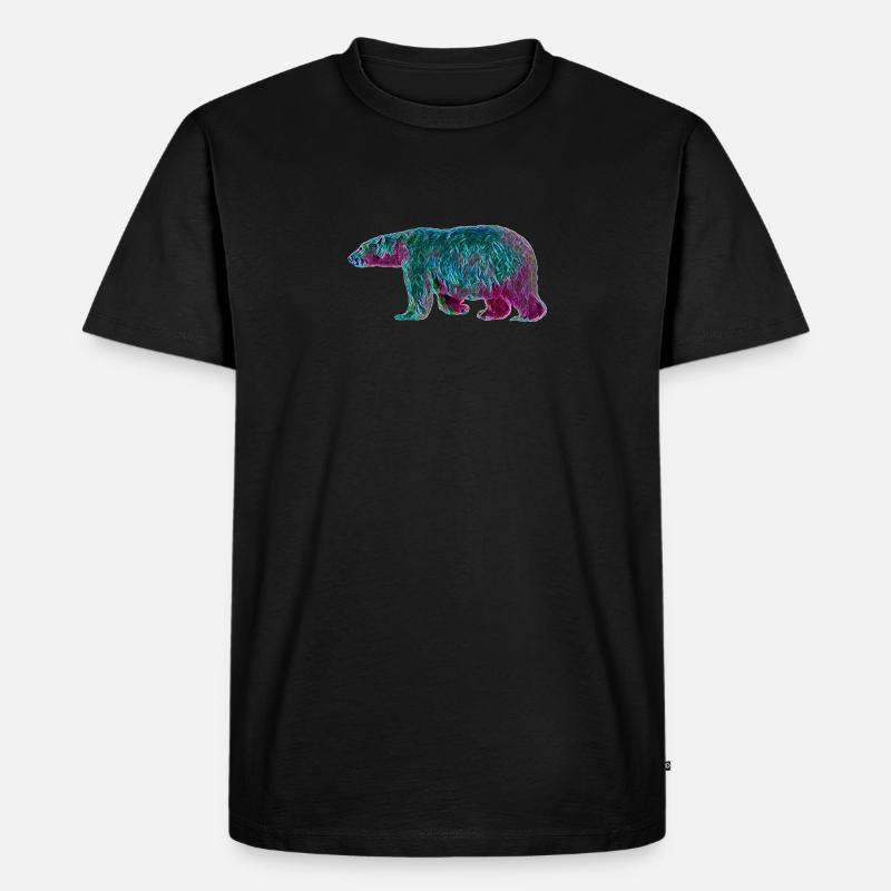 Eisbär - Männer Premium Bio T-Shirt - Schwarz