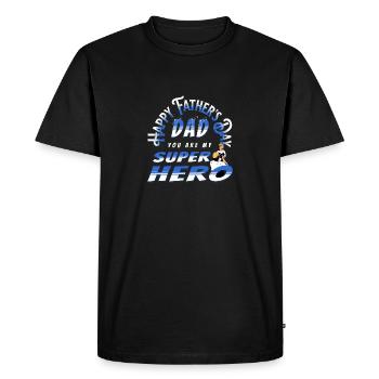 Happy Father's Day - Men's Premium Organic T-Shirt - black - Front - Nico (187cm)