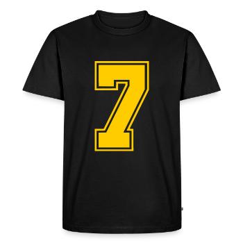 7 - Men's Premium Organic T-Shirt - black - Front - Nico (187cm)