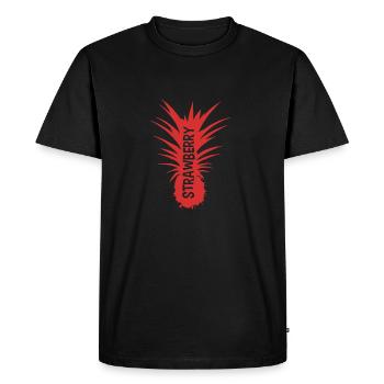 coupe rouge ErdbeereAnanas - T-shirt Premium bio Homme - noir - Devant - Nico (187cm)