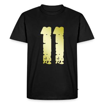 11 Nombre Vintage - T-shirt Premium bio Homme - noir - Devant - Nico (187cm)