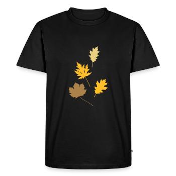 feuilles d'automne - T-shirt Premium bio Homme - noir - Devant - Nico (187cm)
