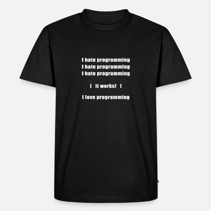 Code Programming - Men's Premium Organic T-Shirt - black
