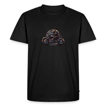 Motorbiker Cool Logo - T-shirt Premium bio Homme - noir - Devant - Nico (187cm)