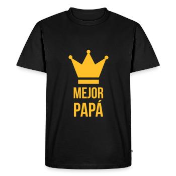 Papà / Papá / Papa / Día del Padre / cumpleaños - T-shirt Premium bio Homme - noir - Devant - Nico (187cm)