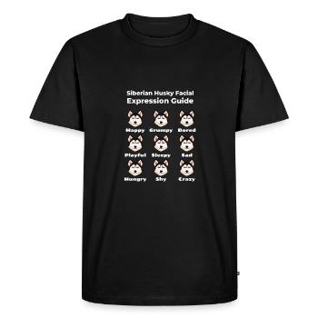 Siberian Husky Funny Sibérien Husky Drôle - T-shirt Premium bio Homme - noir - Devant - Nico (187cm)