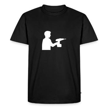 Craftsman - Men's Premium Organic T-Shirt - black - Front - Nico (187cm)