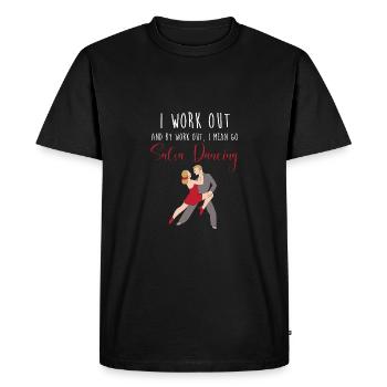 Danseuse de salsa Danseuse - T-shirt Premium bio Homme - noir - Devant - Nico (187cm)