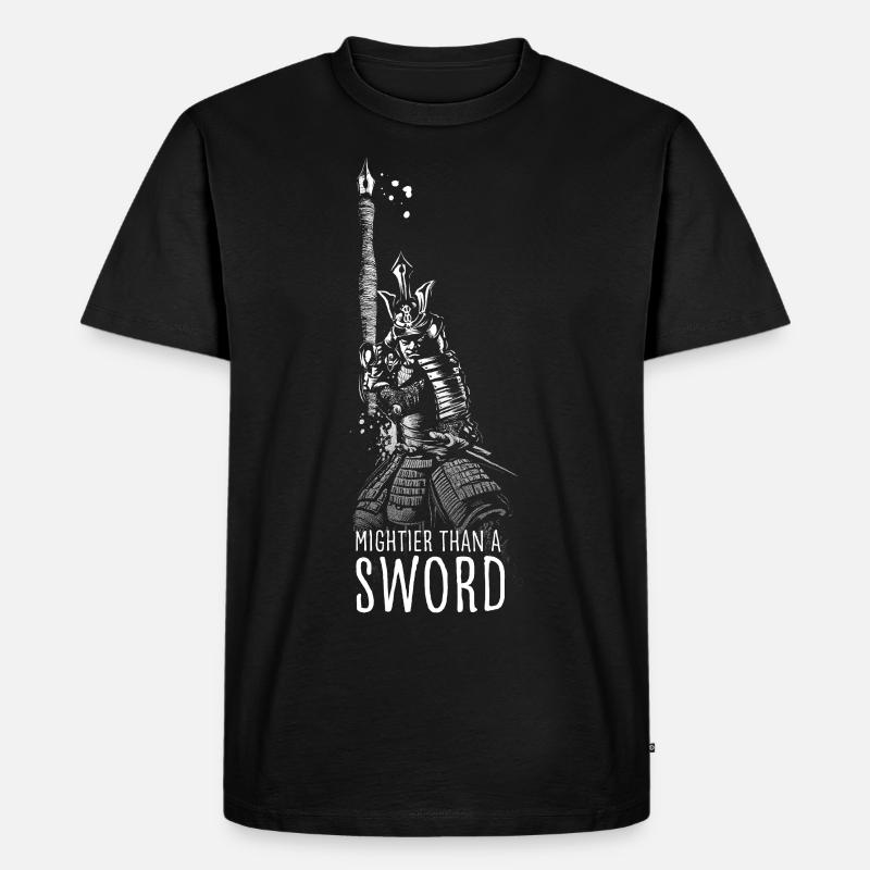 Samurai Autor - Männer Premium Bio T-Shirt - Schwarz