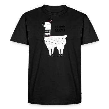no drama llama - T-shirt Premium bio Homme - noir - Devant - Nico (187cm)