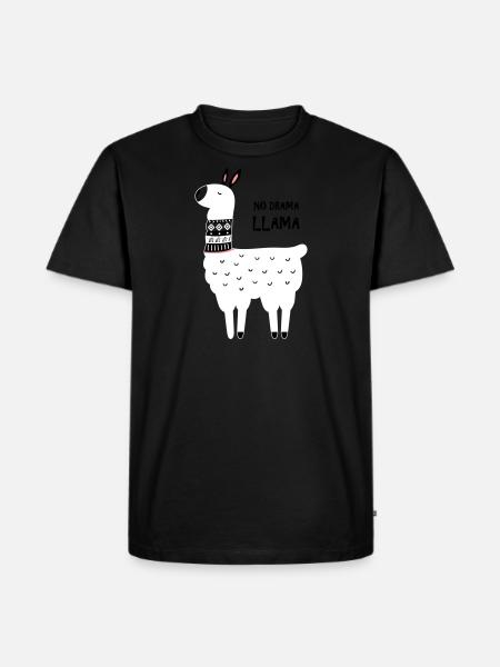 no drama llama - Men's Premium Organic T-Shirt - black