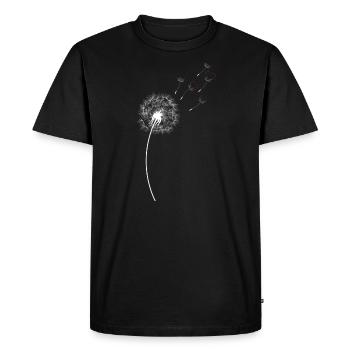 Dandelion Heart Valentine's Day Dandelion - Men's Premium Organic T-Shirt - black - Front - Nico (187cm)