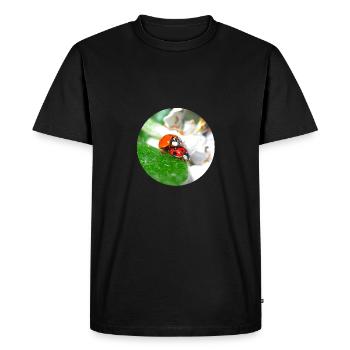 Ladybugs on the subject of love - Men's Premium Organic T-Shirt - black - Front - Nico (187cm)